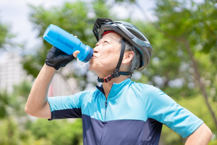 Man drinking water